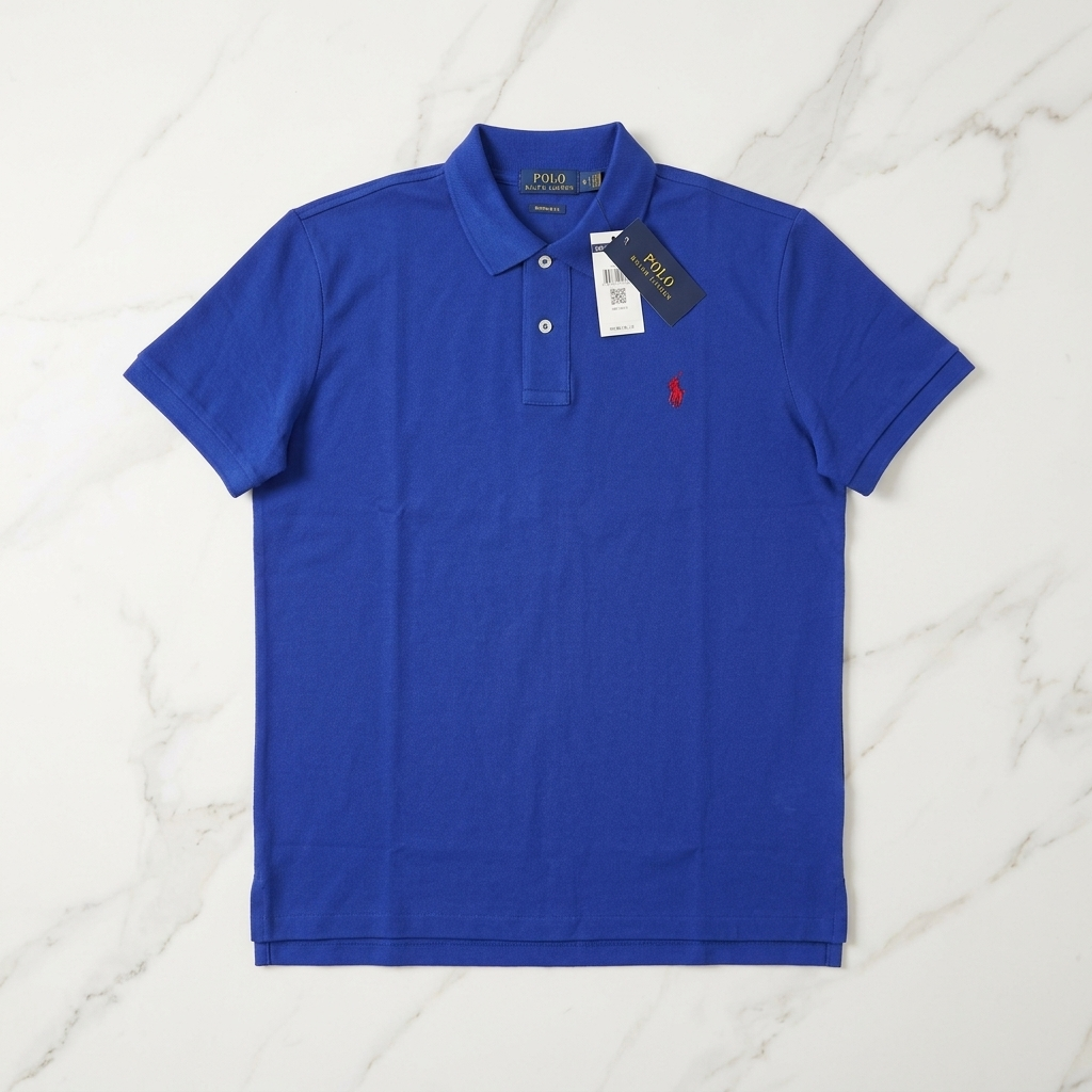 Polo Ralph Lauren Royal Blue Polo Shirt flat lay