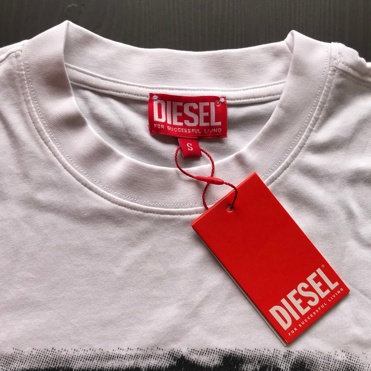 Premium Diesel Drop Shoulder Men's T-shirt - White