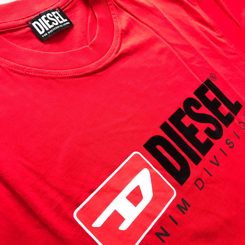Diesel Premium Semi Drop Shoulder Men's T-Shirt - Red