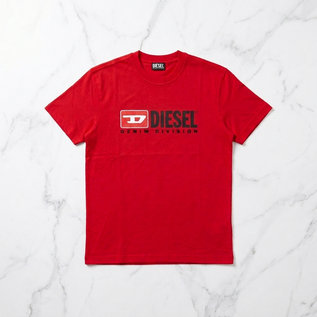 Diesel Premium Semi Drop Shoulder Men's T-Shirt - Red