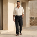 Remi Cotton Black Trouser – lifestyle shot